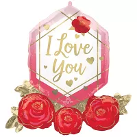 Fóliový balónik drahokam - I love you 76 x 71 cm