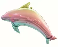 Fóliový balónik Dúhový delfín 93 cm