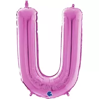 Písmeno ružové U (66cm,26")
