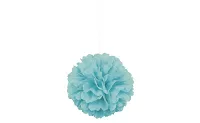 Dekoračné závesné pom pomy svetlo modré 3ks - 23cm