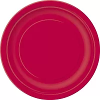 Papierové taniere červené 23 cm - 8 ks