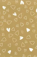 Baliaci papier zlatý a biele srdce 2 x 0,70 m