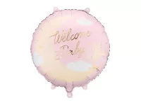 Fóliový balónik svetlo ružový Welcome Baby 45cm