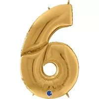 Fóliová číslica - zlatá 6 - 163 cm