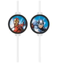 Papierové slamky Avengers Evergreen 4 ks